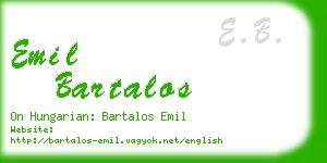 emil bartalos business card